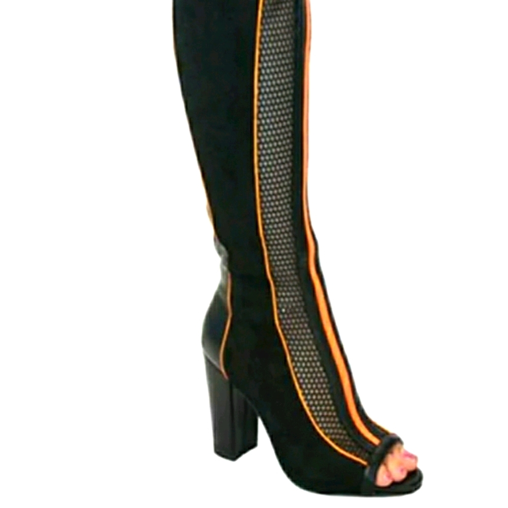 Open-Toe Fitted Thigh Highs
